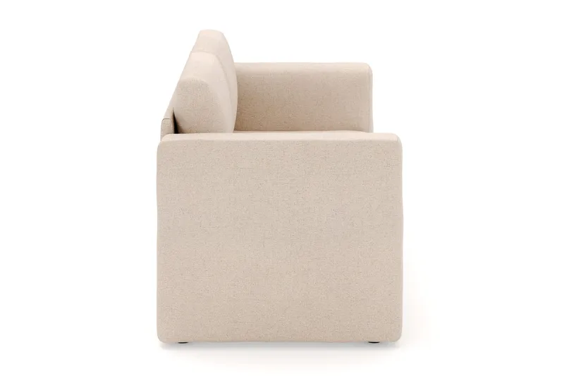 Alnaryd 2-3-sits Bäddsoffa med Fällbart Armstöd - Beige - Products - Möbler - Soffa - Bäddsoffa - 2 sits bäddsoffa