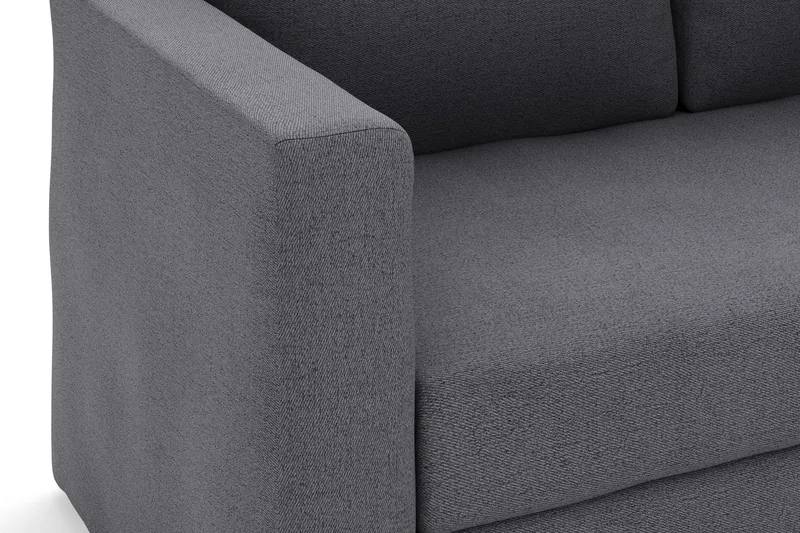 Alnaryd 2-3-sits Bäddsoffa med Fällbart Armstöd - Grå - Products - Möbler - Soffa - Bäddsoffa - 2 sits bäddsoffa