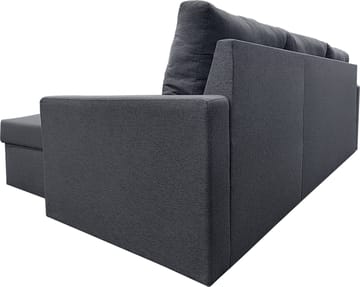 Bäddsoffa 220 cm bred mörkgrå med förvaring - Mörkgrå - Products - Möbler - Soffa - Bäddsoffa - Bäddsoffa divan