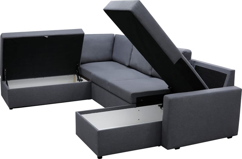 Bäddsoffa Dream U-form - Mörkgrå - Products - Möbler - Soffa - Bäddsoffa - U bäddsoffa