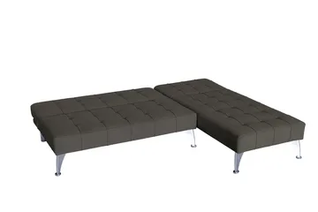 Bäddsoffa med divan brun sammet 198 cm - brun - Products - Möbler - Soffa - Bäddsoffa - Bäddsoffa divan