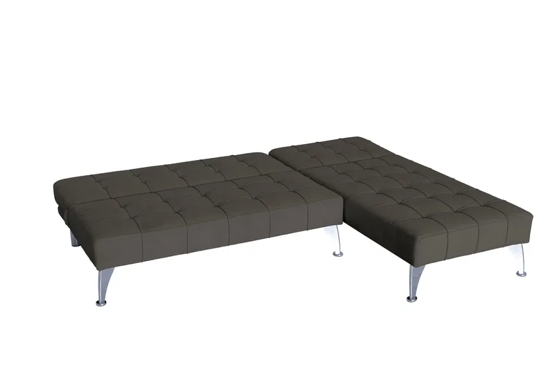 Bäddsoffa med divan brun sammet 198 cm - brun - Products - Möbler - Soffa - Bäddsoffa - Bäddsoffa divan