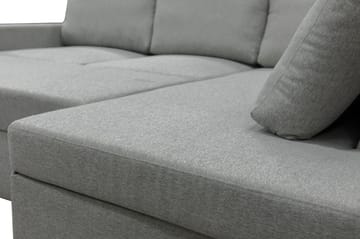 Bäddsoffa med förvaring 232 cm bred - Ljusgrå - Products - Möbler - Soffa - Bäddsoffa - Hörnbäddsoffa
