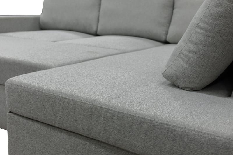 Bäddsoffa med förvaring 232 cm bred - Ljusgrå - Products - Möbler - Soffa - Bäddsoffa - Hörnbäddsoffa