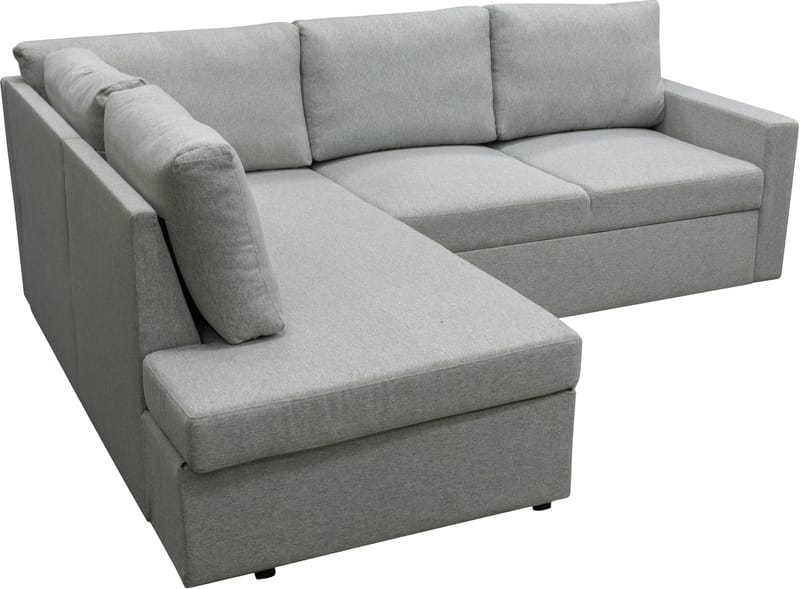 Bäddsoffa med förvaring 232 cm bred - Ljusgrå - Products - Möbler - Soffa - Bäddsoffa - Hörnbäddsoffa