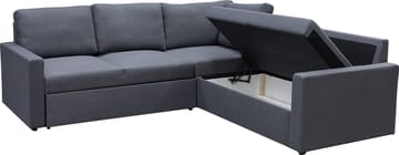 Bäddsoffa med förvaring - Grå - Hörnsoffa - Mörkgrå - Products - Möbler - Soffa - Bäddsoffa - Hörnbäddsoffa