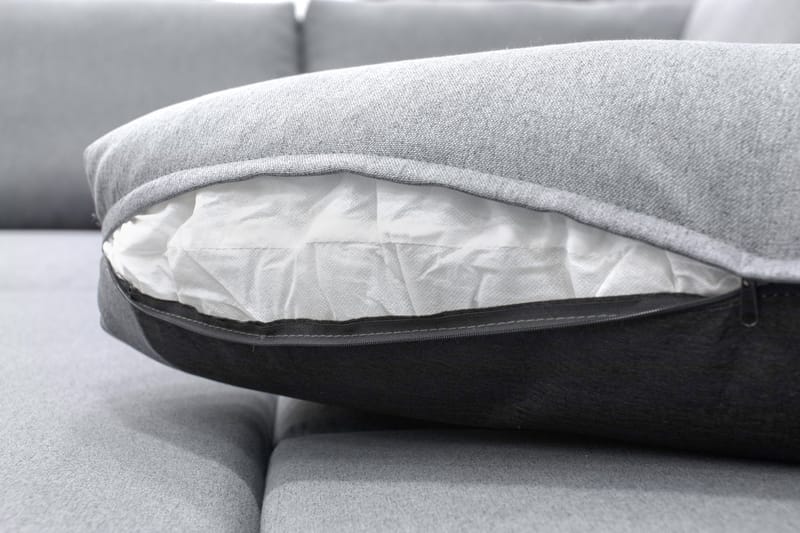 Bäddsoffa med förvaring - Grå - Products - Möbler - Soffa - Bäddsoffa - Hörnbäddsoffa