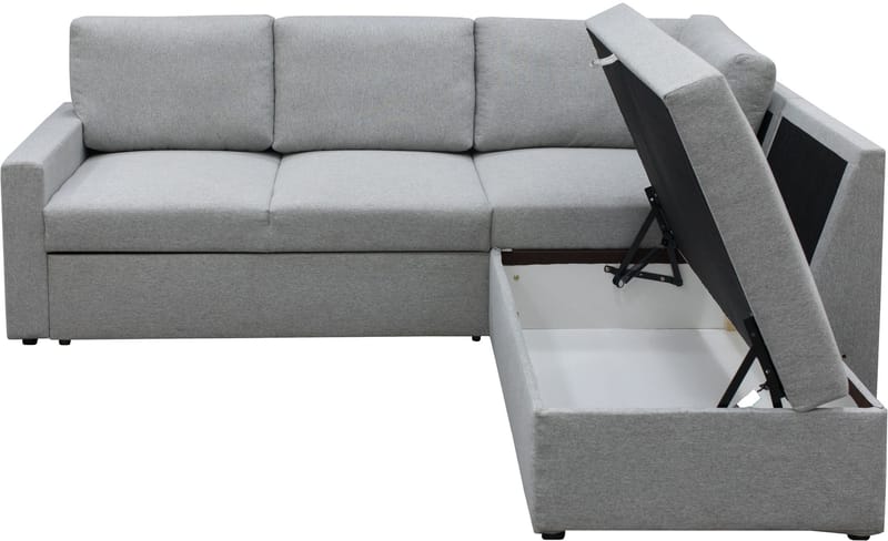Bäddsoffa med förvaring - Grå - Products - Möbler - Soffa - Bäddsoffa - Hörnbäddsoffa