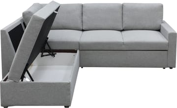 Bäddsoffa med förvaring - Grå - Products - Möbler - Soffa - Bäddsoffa - Hörnbäddsoffa