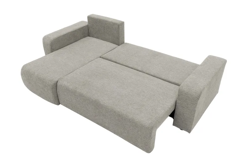 Barile Bäddsoffa med Divan 3-sits i Plysch - Vit - Products - Möbler - Soffa - Bäddsoffa - Bäddsoffa divan