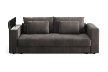 Bergen Djup 3-sits Bäddsoffa med förvaring - Brown - Products - Möbler - Soffa - Bäddsoffa - 3 sits bäddsoffa