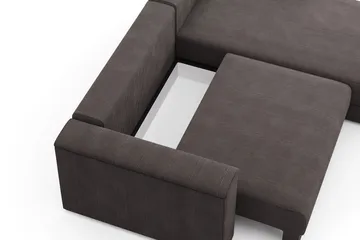 Bergen Djup 3-sits Bäddsoffa med vändbar divan och förvaring - Brown - Products - Möbler - Soffa - Bäddsoffa - Bäddsoffa divan
