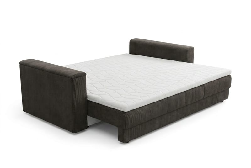 Bergen Extra djup 3-sits Bäddsoffa med Bäddmadrass i Latex och Tvättbar klädsel - Mörkgrå - Products - Möbler - Soffa - Bäddsoffa - 3 sits bäddsoffa
