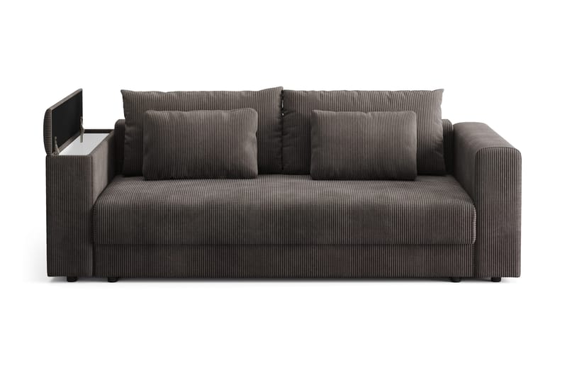 Bergen Extra djup 3-sits Bäddsoffa med Bäddmadrass i Latex och Tvättbar klädsel - Mörkgrå - Products - Möbler - Soffa - Bäddsoffa - 3 sits bäddsoffa