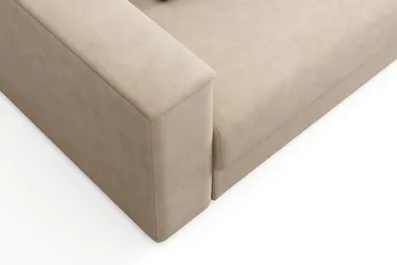 Bergen Extra djup 3-sits Bäddsoffa med Bäddmadrass i Polyesterskum och Tvättbar klädsel - Brun Tyg - Products - Möbler - Soffa - Bäddsoffa - 3 sits bäddsoffa