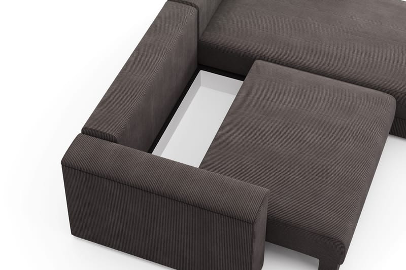 Bergen Extra djup 3-sits Bäddsoffa med Divan och Bäddmadrass i Latex och Tvättbar klädsel - Mörkgrå - Products - Möbler - Soffa - Bäddsoffa - Bäddsoffa divan