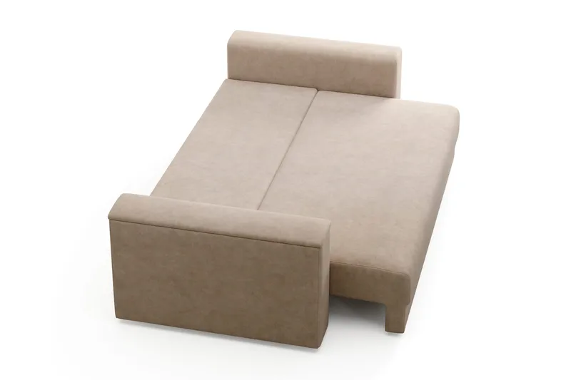 Bergen Extra Djup 3-sits Bäddsoffa med förvaring - Beige - Products - Möbler - Soffa - Bäddsoffa - 3 sits bäddsoffa