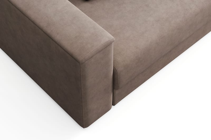 Bergen Extra Djup 3-sits Bäddsoffa med vändbar divan och förvaring - Brun - Products - Möbler - Soffa - Bäddsoffa - Bäddsoffa divan