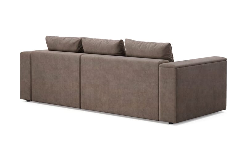 Bergen Extra Djup 3-sits Bäddsoffa med vändbar divan och förvaring - Brun - Products - Möbler - Soffa - Bäddsoffa - Bäddsoffa divan