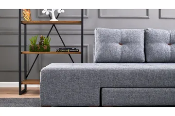 Brunei Hörnbäddsoffa Höger - Grå - Products - Möbler - Soffa - Bäddsoffa - Hörnbäddsoffa