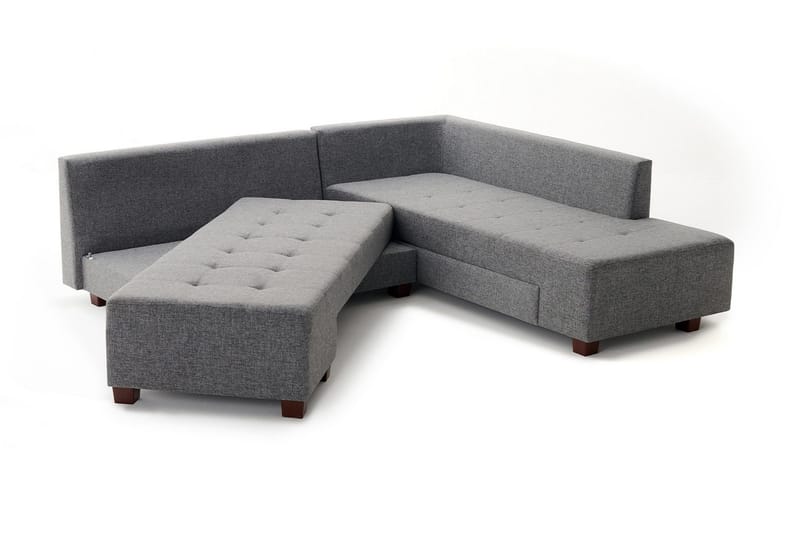 Brunei Hörnbäddsoffa Höger - Grå - Products - Möbler - Soffa - Bäddsoffa - Hörnbäddsoffa