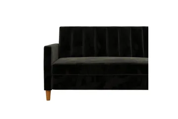 Celine 3-sits Divanbäddsoffa Sammet/Svart - Dorel Home - Products - Möbler - Soffa - Bäddsoffa - Bäddsoffa divan