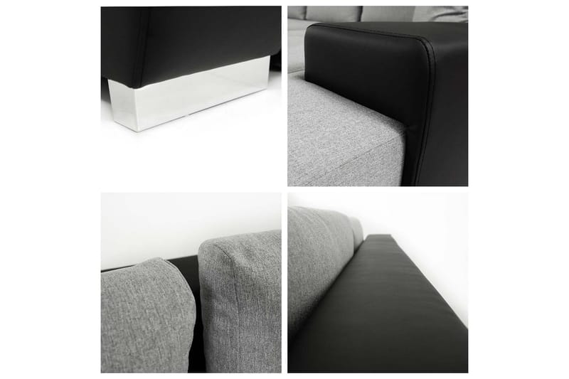 Cerys Hörnsoffa Universal - Svart/Grå - Products - Möbler - Soffa - Bäddsoffa - Bäddsoffa divan