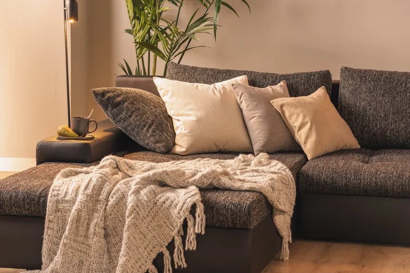 Cillo 2-sits Bäddsoffa - Svart/Grå - Products - Möbler - Soffa - Bäddsoffa - U bäddsoffa