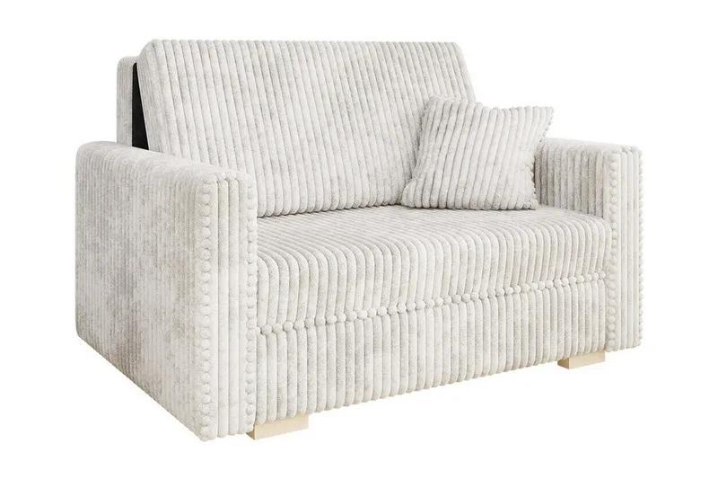 Denegal 2-sits liten bäddsoffa i Plysch, Beige