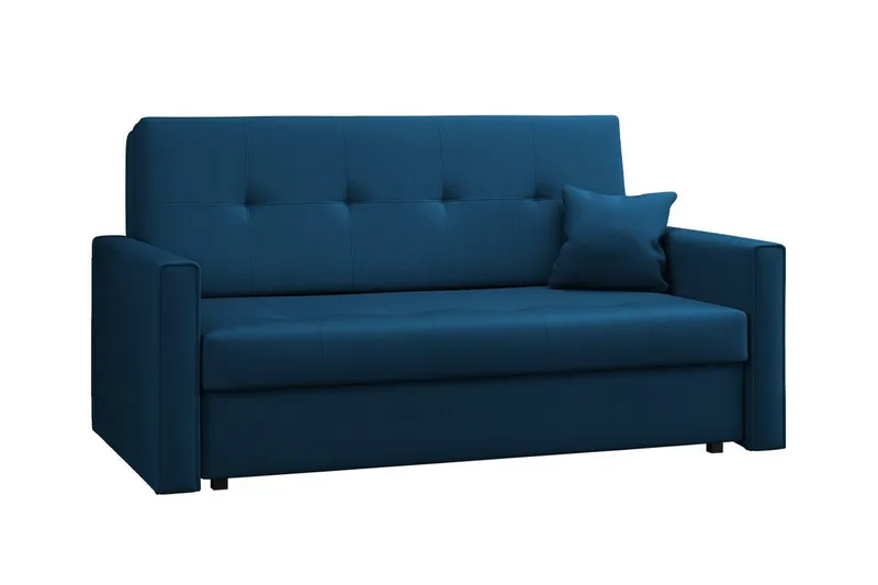 Denegal 2-sits liten bäddsoffa i Plysch, Blå