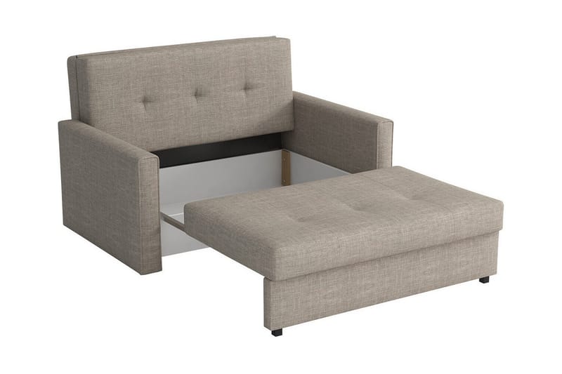 Denegal 2-sits liten bäddsoffa i Plysch - Gul - Products - Möbler - Soffa - Bäddsoffa - 2 sits bäddsoffa