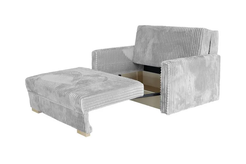 Denegal 2-sits liten bäddsoffa i Plysch - Grå - Products - Möbler - Soffa - Bäddsoffa - Bäddsoffa längsbäddad