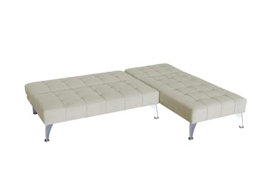 Divansoffa med bäddfunktion beige sammet - beige - Products - Möbler - Soffa - Bäddsoffa - Bäddsoffa divan