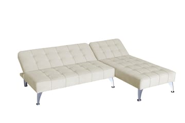 Divansoffa med bäddfunktion beige sammet - beige - Products - Möbler - Soffa - Bäddsoffa - Bäddsoffa divan