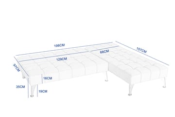 Divansoffa med bäddfunktion beige sammet - beige - Products - Möbler - Soffa - Bäddsoffa - Bäddsoffa divan