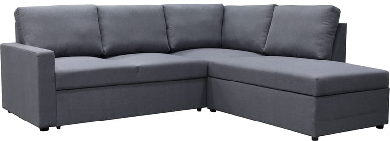 Dream hörnsoffa med bäddfunktion och förvaring - Mörkgrå, Mörkgrå