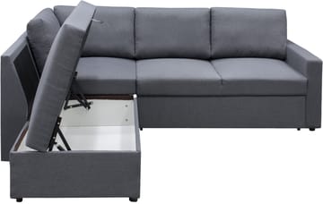Dream hörnsoffa med bäddfunktion och förvaring - Mörkgrå - Mörkgrå - Products - Möbler - Soffa - Bäddsoffa - Hörnbäddsoffa