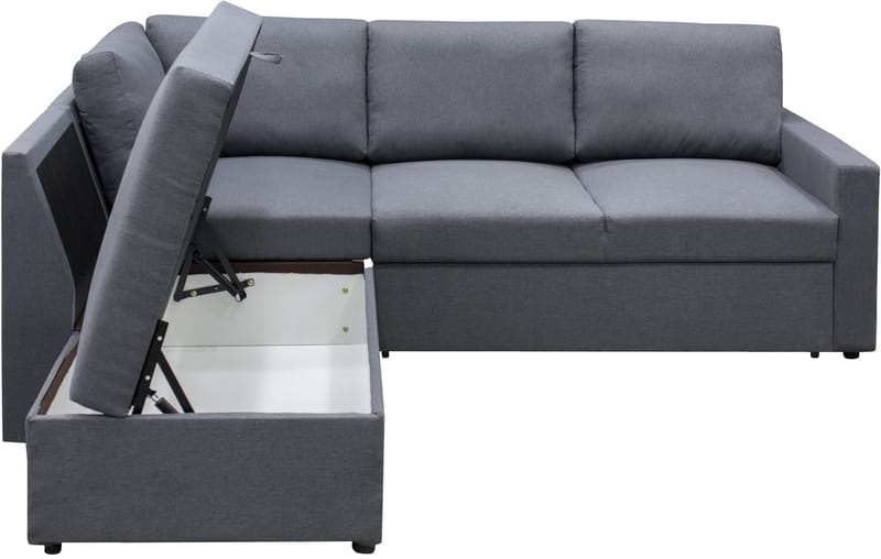 Dream hörnsoffa med bäddfunktion och förvaring - Mörkgrå - Mörkgrå - Products - Möbler - Soffa - Bäddsoffa - Hörnbäddsoffa