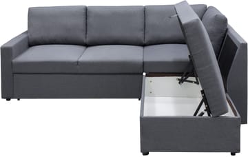 Dream hörnsoffa med bäddfunktion och förvaring - Mörkgrå - Mörkgrå - Products - Möbler - Soffa - Bäddsoffa - Hörnbäddsoffa