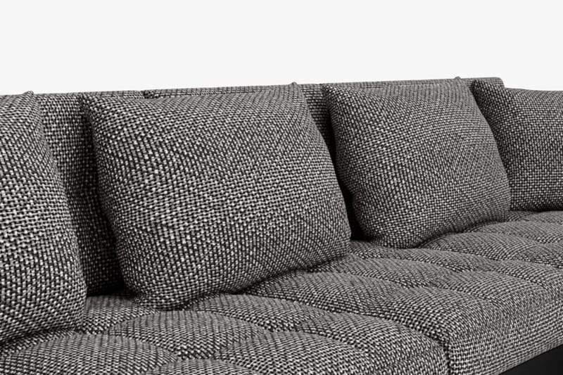 Dynir Stor Hörnbäddsoffa Divan med Förvaring Höger 350 cm - Svart / Grå - Products - Möbler - Soffa - Bäddsoffa - Bäddsoffa längsbäddad