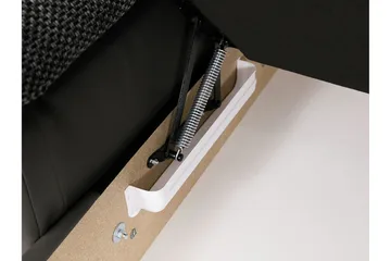 Dynir Stor Hörnbäddsoffa Divan med Förvaring Höger 350 cm - Svart / Grå - Products - Möbler - Soffa - Bäddsoffa - Bäddsoffa längsbäddad