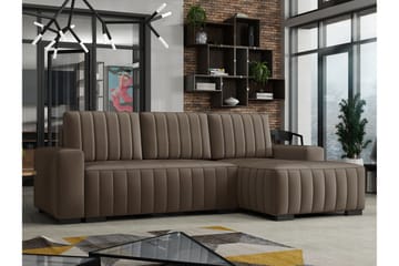 Esher 3-sits Bäddsoffa Höger - Brun - Products - Möbler - Soffa - Bäddsoffa - Bäddsoffa divan