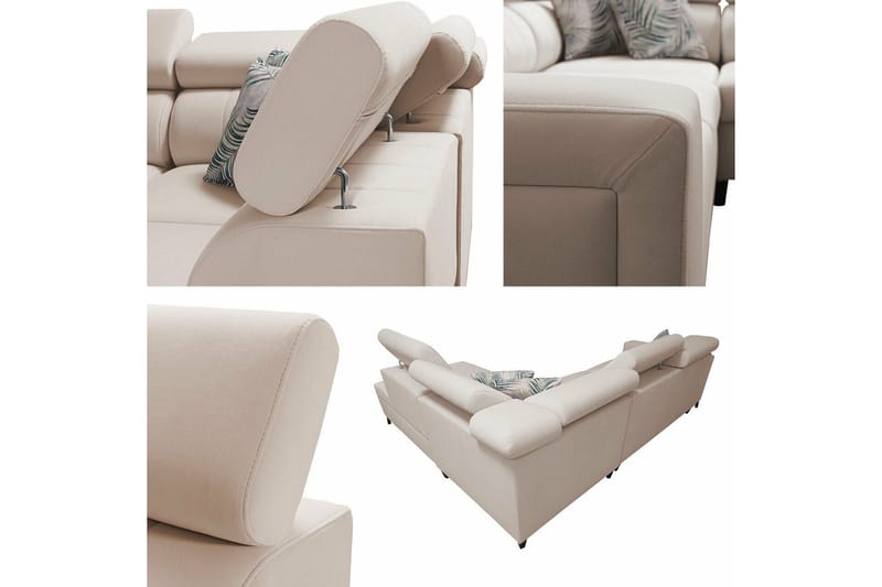 Galbally 3-sits Hörnbäddsoffa Light grey - Products - Möbler - Soffa - Bäddsoffa - Hörnbäddsoffa