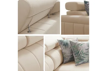 Galbally 3-sits Hörnbäddsoffa Ljusgrå - Products - Möbler - Soffa - Bäddsoffa - Hörnbäddsoffa