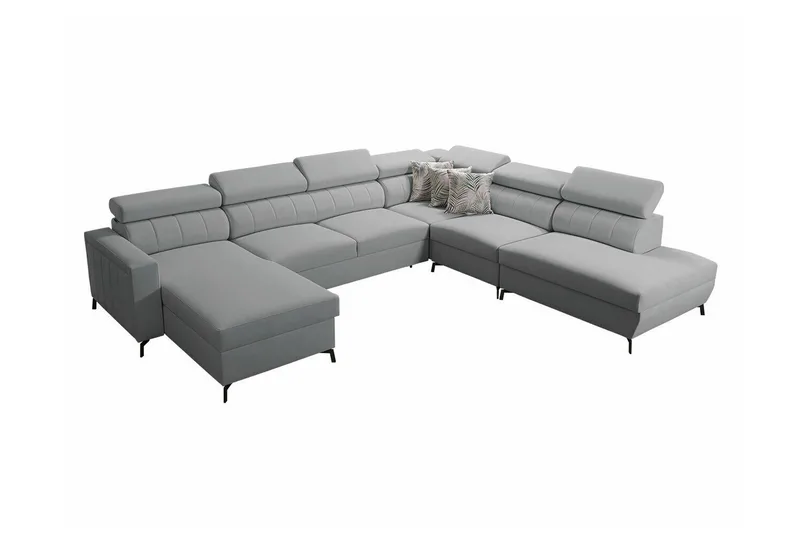 Galbally 5-sits Hörnbäddsoffa Light grey/Dark grey - Products - Möbler - Soffa - Bäddsoffa - Hörnbäddsoffa