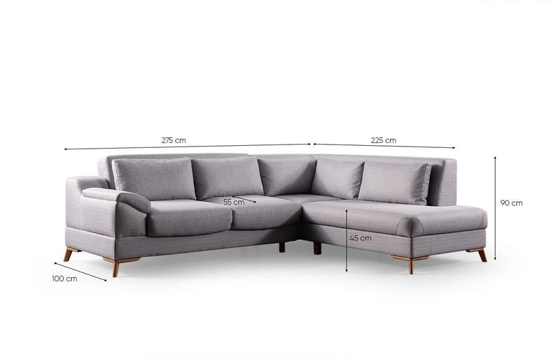 Lepinas 5-sits Hörnsoffa - Products - Möbler - Soffa - Bäddsoffa - Hörnbäddsoffa