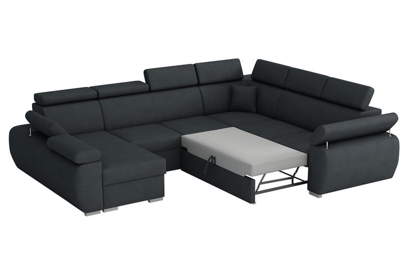 Halliday Hörnsoffa Höger - Brun/Grå - Products - Möbler - Soffa - Bäddsoffa - Hörnbäddsoffa