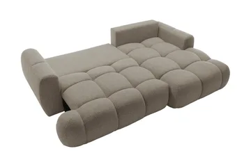 Handu Bäddsoffa med Divan 3-sits i Bouclé - Grå - Products - Möbler - Soffa - Bäddsoffa - Bäddsoffa divan