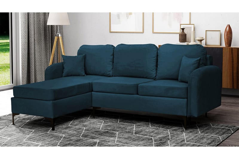 Knocklong 3-sits Hörnbäddsoffa Dark blue - Products - Möbler - Soffa - Bäddsoffa - Hörnbäddsoffa