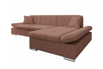 Lomux 3-sits Hörnbäddsoffa Light brown - Products - Möbler - Soffa - Bäddsoffa - Hörnbäddsoffa